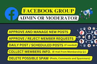 be your facebook group moderator or admin