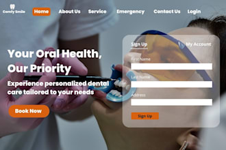 design dental care website dental surgery dental health teeth whitening lead