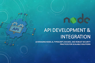 develop nodejs rest apis with database design and docker
