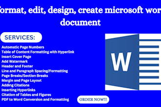 format, edit, design, and create microsoft word document amazon lulu ingramspark