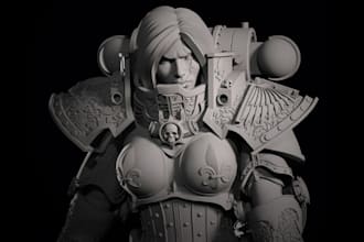 sculpt 3d model, dnd miniature,3d toy, warhammer,3d doll in 3d printing stl file