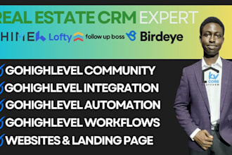 setup lofty CRM, chime, follow up boss, kv core CRM, sierra interactive, birdeye