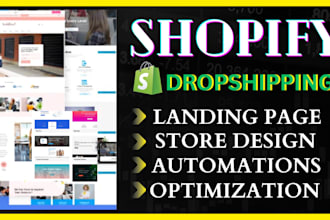 build shopify dropshipping store shopify landing page, store design product list