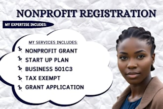 help form your 501c3 non profit start up plan, and apply for nonprofit grants