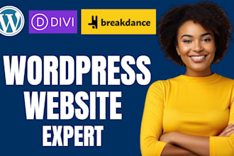 design, redesign modify your wordpress website on breakdance builder bricks divi
