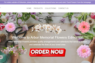 design lucrative flower shopify store flower website flower store florist websit