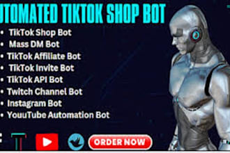 develop tiktok api bot youtube automation bot instagram api bot