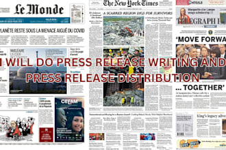 write and distribute press release to spanish french german italian
