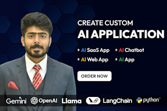 build ai chatbot, ai web app or ai saas app using openai, llama or gemini