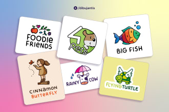 draw a custom hand made cartoon logo for your business