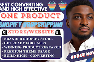 create passive income shopify one product dropshipping store or shopify website