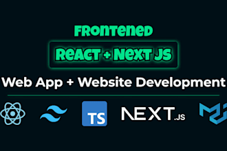 be your react js frontend developer with next js typescript and modern UI