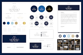 design modern logo and branding kit or social media kit