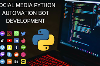 develop automated youtube bot, instagram api bot, tiktok bot using python
