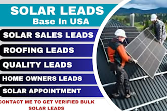 provide quality solar leads, roofing leads homeowner leads solar lead generation