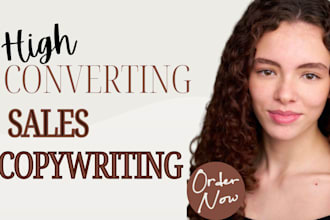 write high converting copy for sales page emails ads social media copywriting