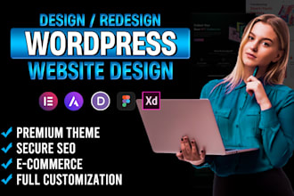 build wordpress website, redesign wordpress or business website development