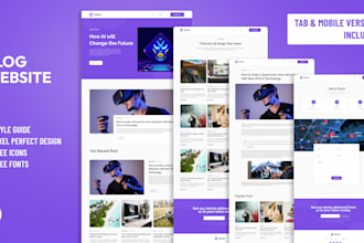 create responsive static blog website with HTML, CSS, javascript, and tailwind