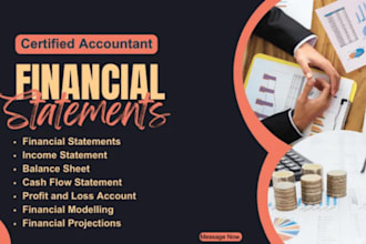 prepare financial statements, profit and loss, income statement, projections