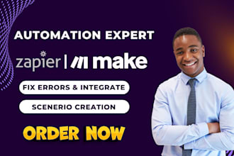 setup make com automation make com scenario with make com and zapier