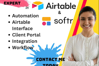 build softr client portal with airtable database , zapier integration expert
