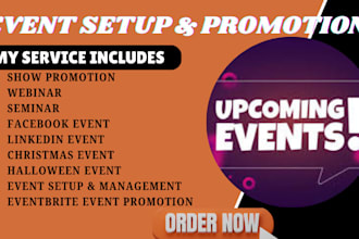 promote your event, linkedin event, facebook event, live show, webinar, seminar