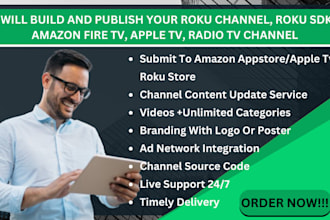 build and publish your roku channel, roku sdk, amazon fire TV, apple tv, radio