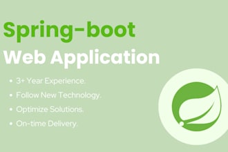 develop website, web application using spring boot