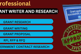 write a winning grant proposal, rfp, rfq, or bid for your business