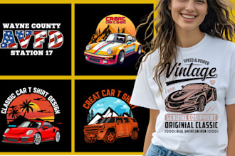 do vintage car t shirt sports and bulk t shirt design
