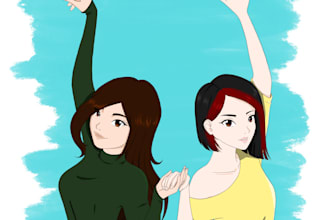 draw you a portrait in disney cartoon style
