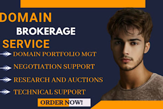 be your domain broker, domain manager and domain agent