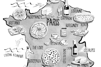 make food and drinks illustrations for marketing purposes