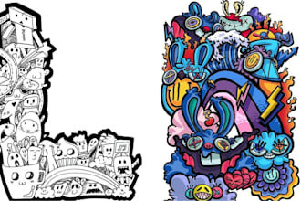 draw doodle art line art illustration doodles for you