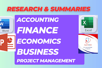 do accounting, finance and economics all tasks