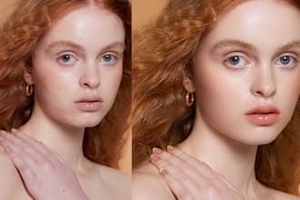 do high end beauty photo retouching, photoshop editing