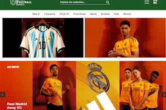 design highly profitable jersey shopify store football jersey website