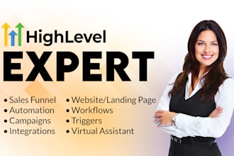 setup and manage gohighlevel website, emails SMS automation sales funnel expert