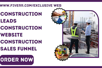 construction leads construction website design construction sales funnel