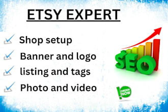 manage etsy store setup, etsy SEO optimization, shop setup, etsy VA