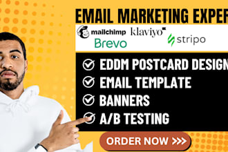 setup email template design postcards banner mailchimp stripo klaviyo brevo