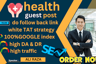 do health guest post on high da site with SEO backlinks
