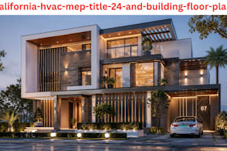 do california  hvac, mep, title 24 and building floor plan