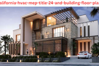 do california  hvac, mep, title 24 and building floor plan