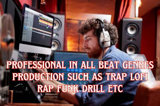 make high quality rap hip hop trap jazz lofi ambient and drill beats for you