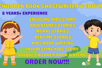be your children book ghostwriter children story book writer kids book writing