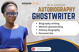 ghostwrite ebook, biography, self help nonfiction writer, autobiography, memoirs