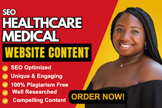 write SEO healthcare and medical website content clinic dental doctor, hospital