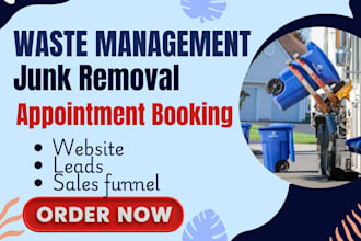design waste management website junk removal website generate junk removal leads