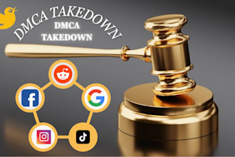 send dmca takedown notices to remove pirated,illegall,leaked,defaming content